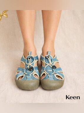 Keen Waterproof Sandals Size 8.5 Blue & Grey